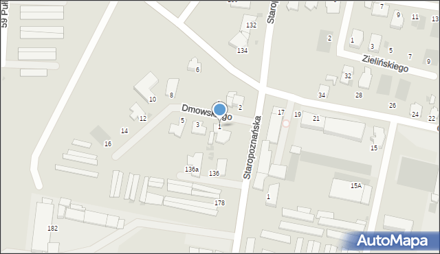 Inowrocław, Dmowskiego Romana, 1, mapa Inowrocławia