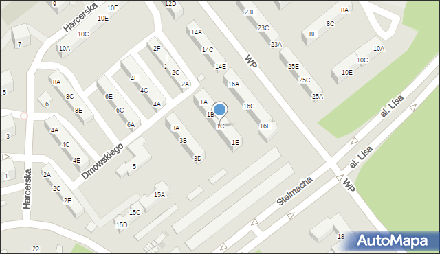 Kędzierzyn-Koźle, Dmowskiego Romana, 1C, mapa Kędzierzyna-Koźle