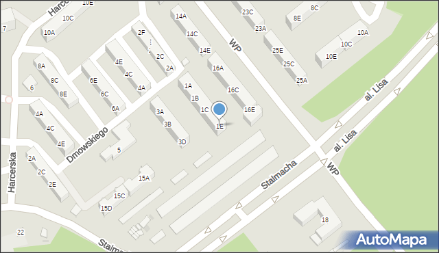 Kędzierzyn-Koźle, Dmowskiego Romana, 1E, mapa Kędzierzyna-Koźle