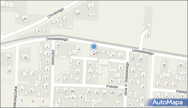 Kowalew, Dmowskiego Romana, 14, mapa Kowalew