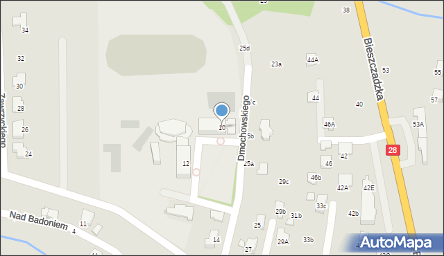 Krosno, Dmochowskiego Jerzego, prof., 10, mapa Krosna