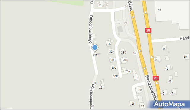 Krosno, Dmochowskiego Jerzego, prof., 15a, mapa Krosna