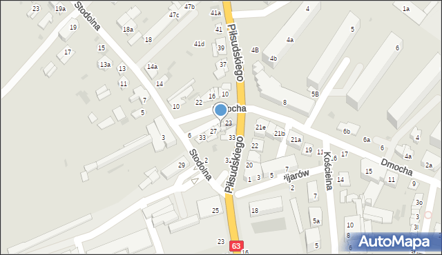 Łuków, Dmocha Władysława, dr., 25, mapa Łuków