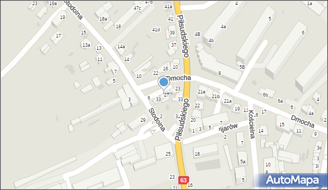 Łuków, Dmocha Władysława, dr., 29, mapa Łuków