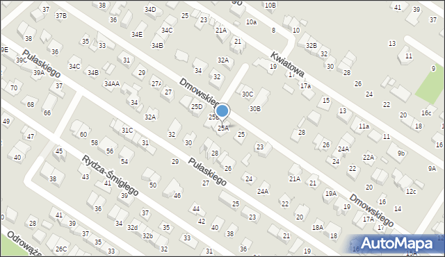 Marki, Dmowskiego Romana, 25A, mapa Marki