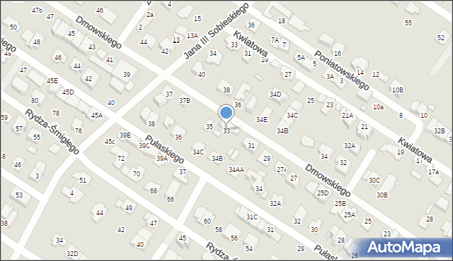 Marki, Dmowskiego Romana, 33, mapa Marki