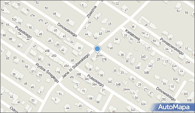 Marki, Dmowskiego Romana, 37, mapa Marki