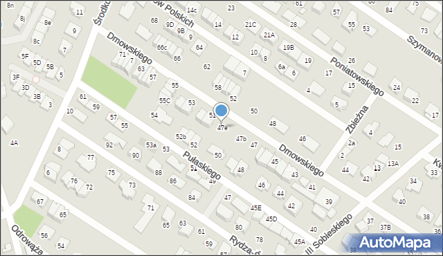 Marki, Dmowskiego Romana, 47e, mapa Marki