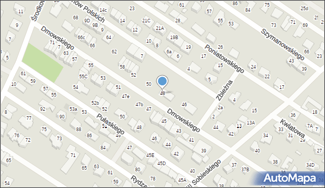 Marki, Dmowskiego Romana, 48, mapa Marki