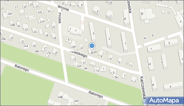 Otwock, Dmowskiego Romana, 10, mapa Otwock