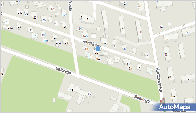 Otwock, Dmowskiego Romana, 11a, mapa Otwock