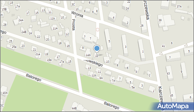 Otwock, Dmowskiego Romana, 12, mapa Otwock