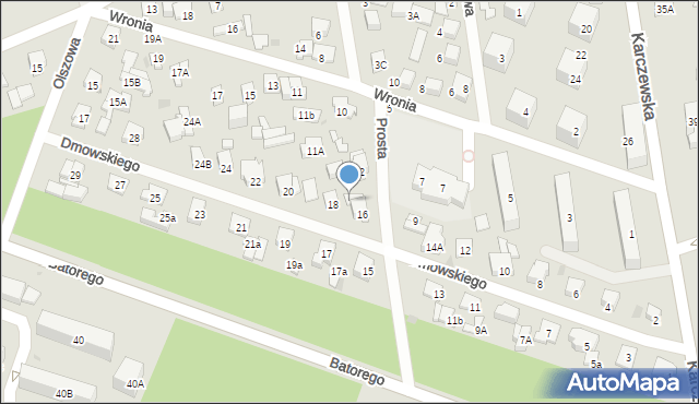 Otwock, Dmowskiego Romana, 16a, mapa Otwock