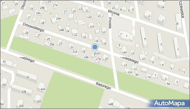 Otwock, Dmowskiego Romana, 17, mapa Otwock