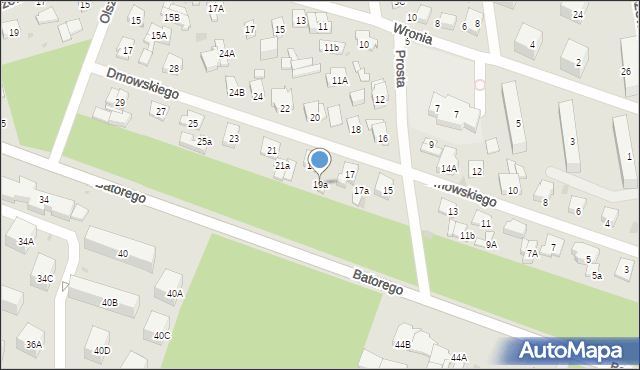 Otwock, Dmowskiego Romana, 19a, mapa Otwock