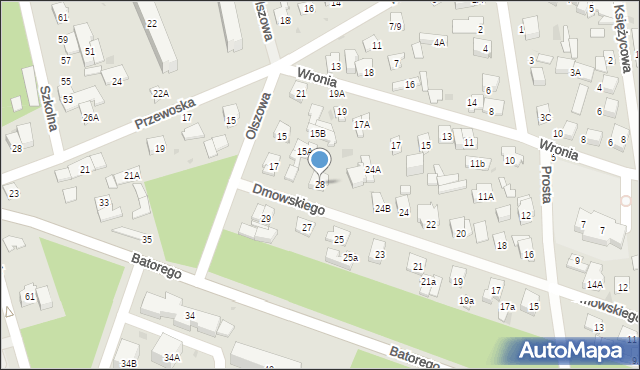 Otwock, Dmowskiego Romana, 28, mapa Otwock