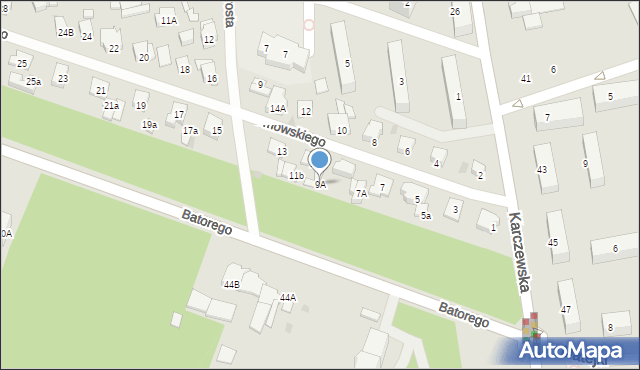 Otwock, Dmowskiego Romana, 9A, mapa Otwock