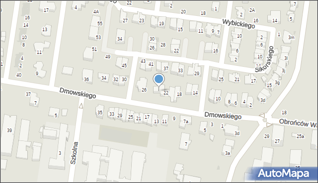 Ożarów Mazowiecki, Dmowskiego Romana, 24, mapa Ożarów Mazowiecki