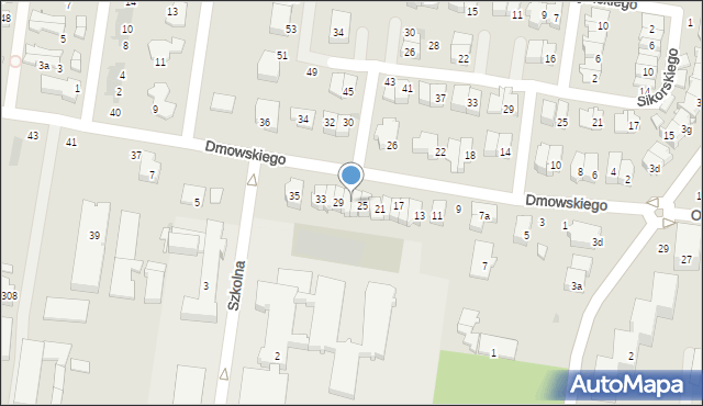Ożarów Mazowiecki, Dmowskiego Romana, 27, mapa Ożarów Mazowiecki