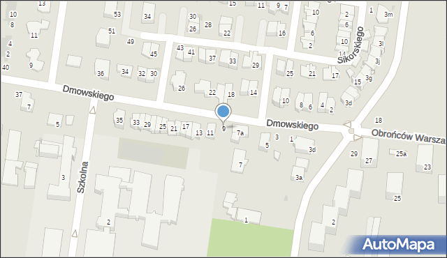 Ożarów Mazowiecki, Dmowskiego Romana, 9, mapa Ożarów Mazowiecki