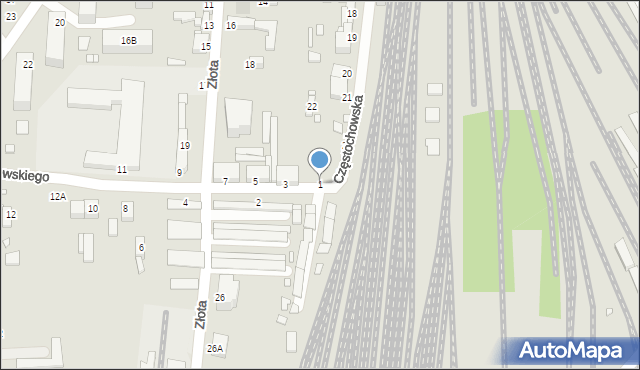 Piotrków Trybunalski, Dmowskiego Romana, 1, mapa Piotrków Trybunalski