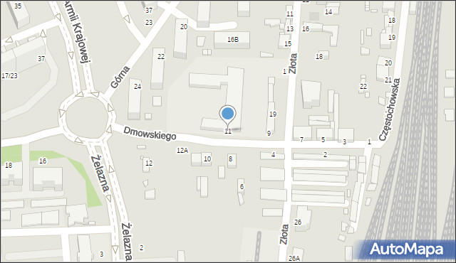Piotrków Trybunalski, Dmowskiego Romana, 11, mapa Piotrków Trybunalski