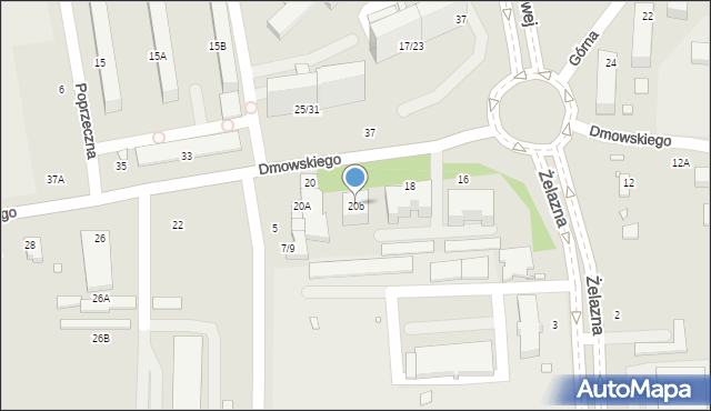 Piotrków Trybunalski, Dmowskiego Romana, 20b, mapa Piotrków Trybunalski