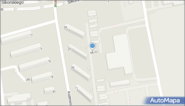 Piotrków Trybunalski, Dmowskiego Romana, 65i, mapa Piotrków Trybunalski