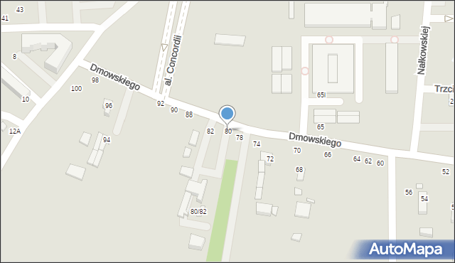 Piotrków Trybunalski, Dmowskiego Romana, 80, mapa Piotrków Trybunalski