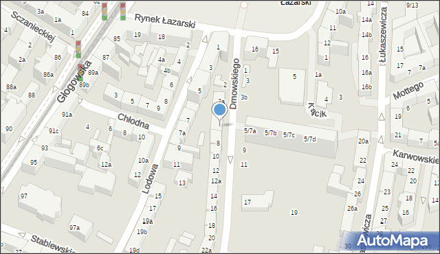 Poznań, Dmowskiego Romana, 6, mapa Poznania