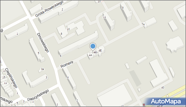 Słupsk, Dmowskiego Romana, 4B, mapa Słupska