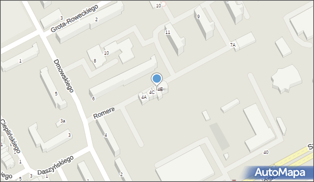 Słupsk, Dmowskiego Romana, 4D, mapa Słupska