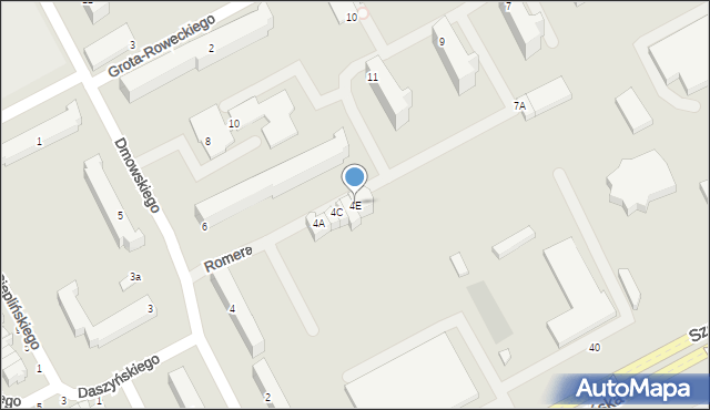 Słupsk, Dmowskiego Romana, 4E, mapa Słupska