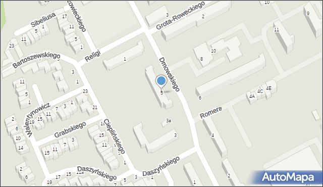 Słupsk, Dmowskiego Romana, 5, mapa Słupska