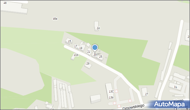 Sosnowiec, Dmowskiego Romana, 23, mapa Sosnowca