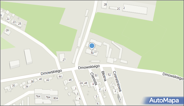 Sosnowiec, Dmowskiego Romana, 31, mapa Sosnowca