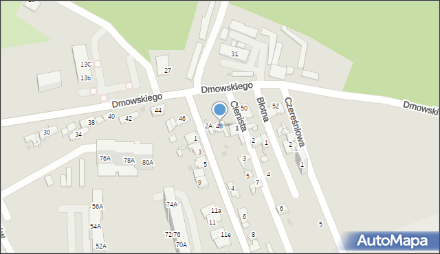 Sosnowiec, Dmowskiego Romana, 48, mapa Sosnowca