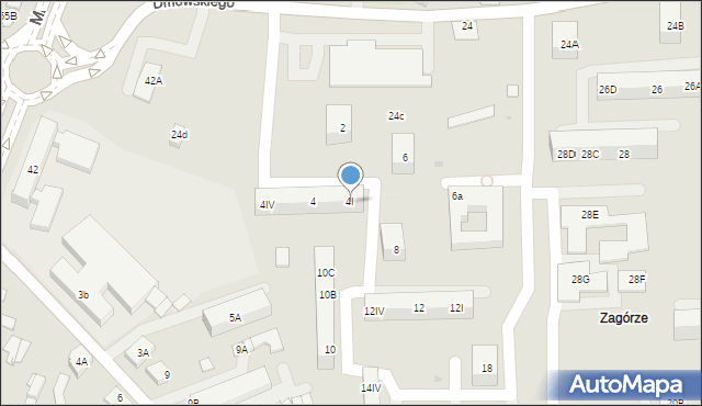 Sosnowiec, Dmowskiego Romana, 4I, mapa Sosnowca