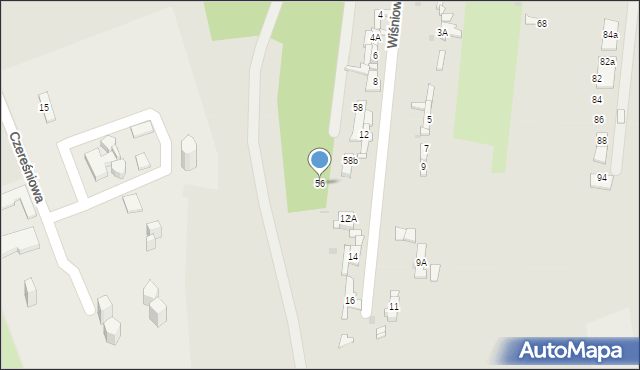 Sosnowiec, Dmowskiego Romana, 56, mapa Sosnowca