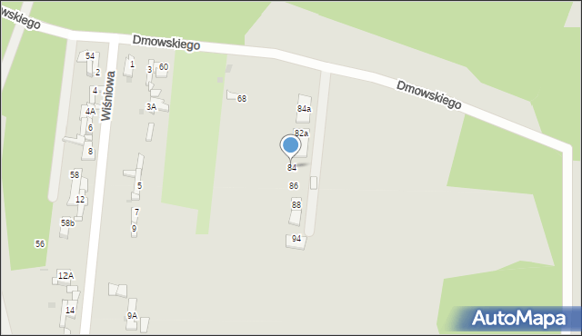 Sosnowiec, Dmowskiego Romana, 84, mapa Sosnowca