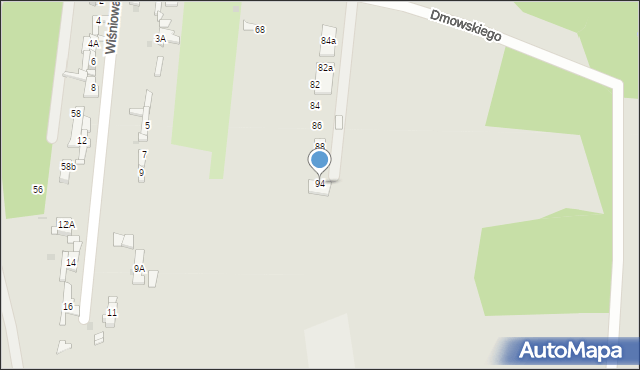 Sosnowiec, Dmowskiego Romana, 94, mapa Sosnowca
