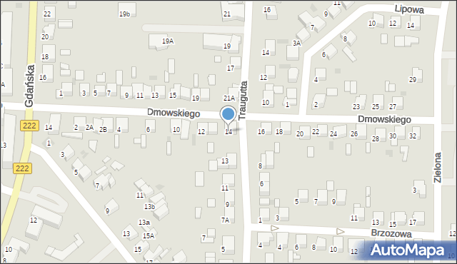 Starogard Gdański, Dmowskiego Romana, 14, mapa Starogard Gdański