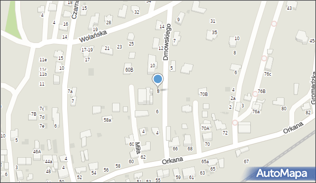 Tarnów, Dmowskiego Romana, 8, mapa Tarnów