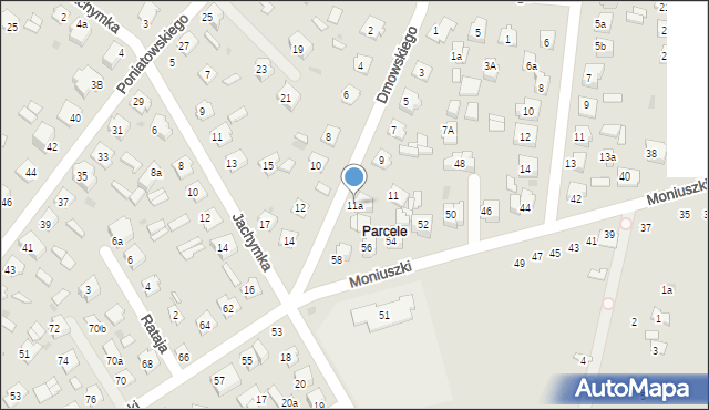 Tomaszów Lubelski, Dmowskiego Romana, 11a, mapa Tomaszów Lubelski