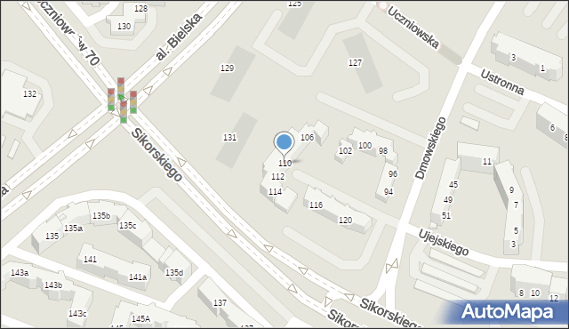 Tychy, Dmowskiego Romana, 110, mapa Tychów