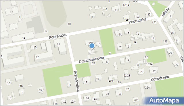 Warszawa, Dmuchawcowa, 3, mapa Warszawy