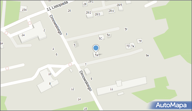 Wasilków, Dmowskiego Romana, 7A, mapa Wasilków