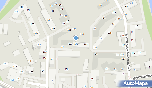 Wrocław, Dmowskiego Romana, 13b, mapa Wrocławia