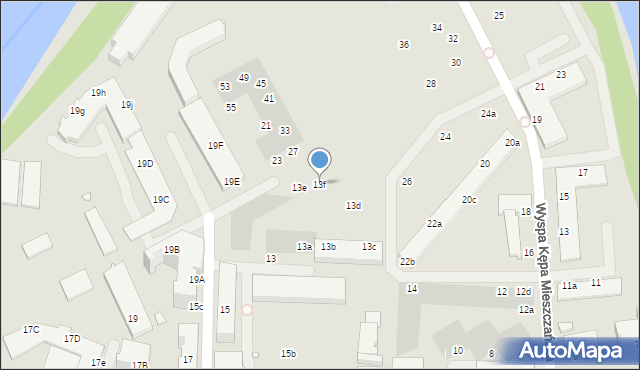 Wrocław, Dmowskiego Romana, 13f, mapa Wrocławia