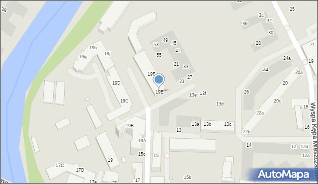 Wrocław, Dmowskiego Romana, 19E, mapa Wrocławia